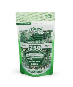 Alternative view of PURIZE® ~ Xtra Slim Aktivkohlefilter GREEN ~ (250Stk.)