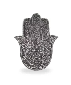 Hand Fatima Duftstäbchen & Kegelhalter – Aluminium Silber