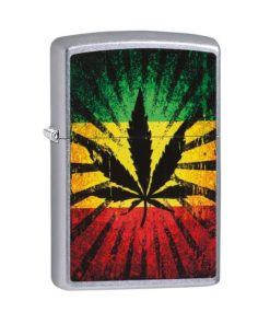 Alternative view of Zippo – Cannabis Design Rastafari Leaf