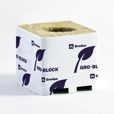 Grodan GRO-Block Improved 4 75 x 75 x 65mm Hole Mid 27mm 1pcs